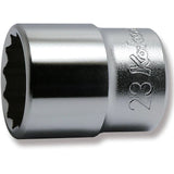 Koken 4405M-23 - 1/2 Sq. Dr. Chrome Metric 12 Point Socket 23mm
