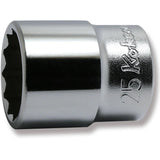 Koken 4405M-25 - 1/2 Sq. Dr. Chrome Metric 12 Point Socket 25mm