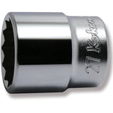 Koken 4405M-27 - 1/2 Sq. Dr. Chrome Metric 12 Point Socket 27mm