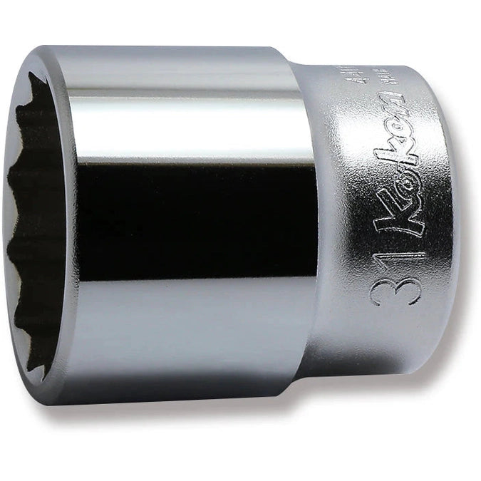 Koken 4405M-30 - 1/2 Sq. Dr. Chrome Metric 12 Point Socket 30mm