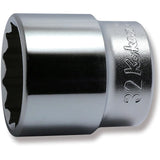 Koken 4405M-32 - 1/2 Sq. Dr. Chrome Metric 12 Point Socket 32mm