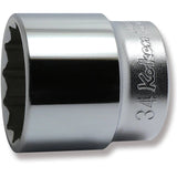 Koken 4405M-34 - 1/2 Sq. Dr. Chrome Metric 12 Point Socket 34mm