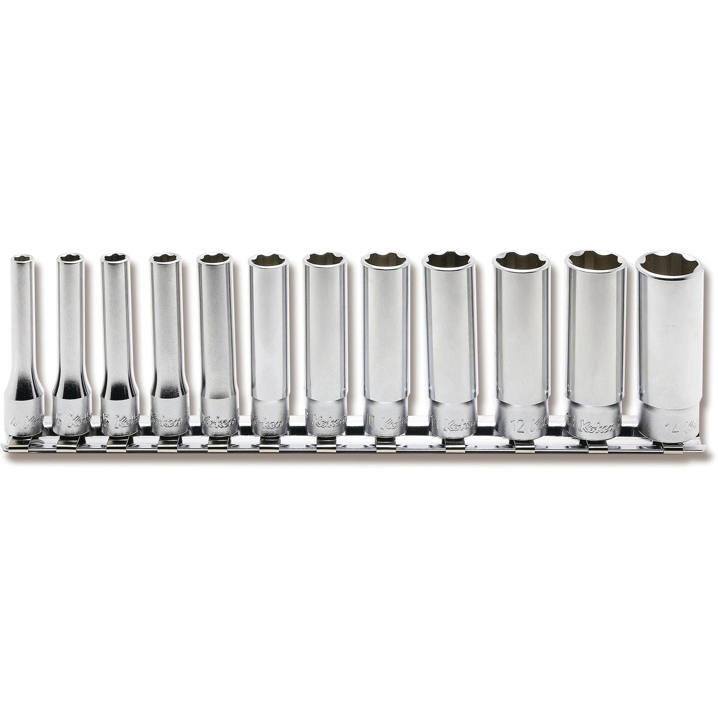 Koken RS2310M/12 - 12 Piece 1/4 Sq. Dr. Surface Drive Deep Metric Socket Set