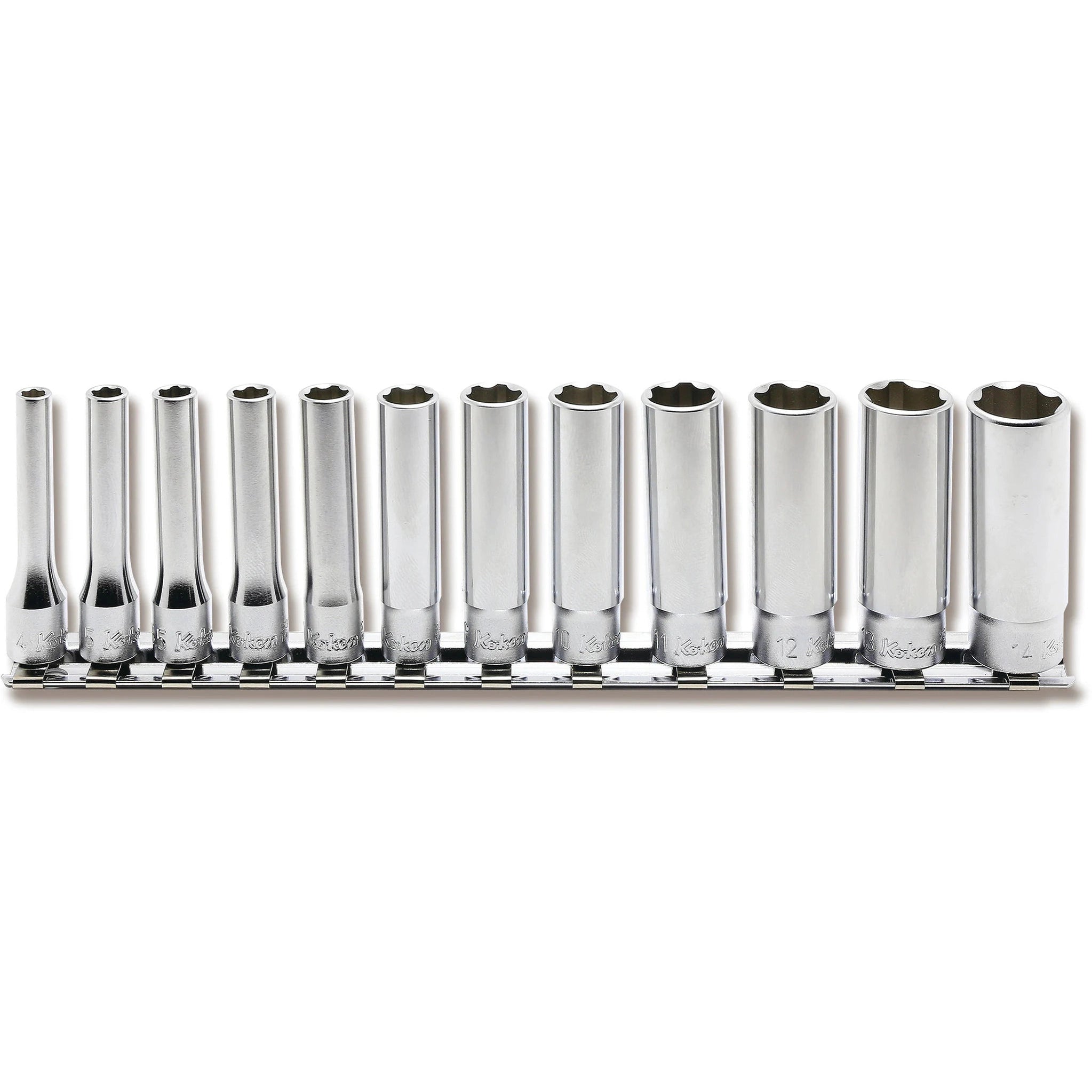 Koken RS2310M/12 - 12 Piece 1/4 Sq. Dr. Surface Drive Deep Metric Socket Set