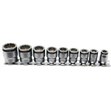 Koken RS2455AS/9 - 1/4 Sq Drive 12 point NUT GRIP Socket Set - 9 pieces