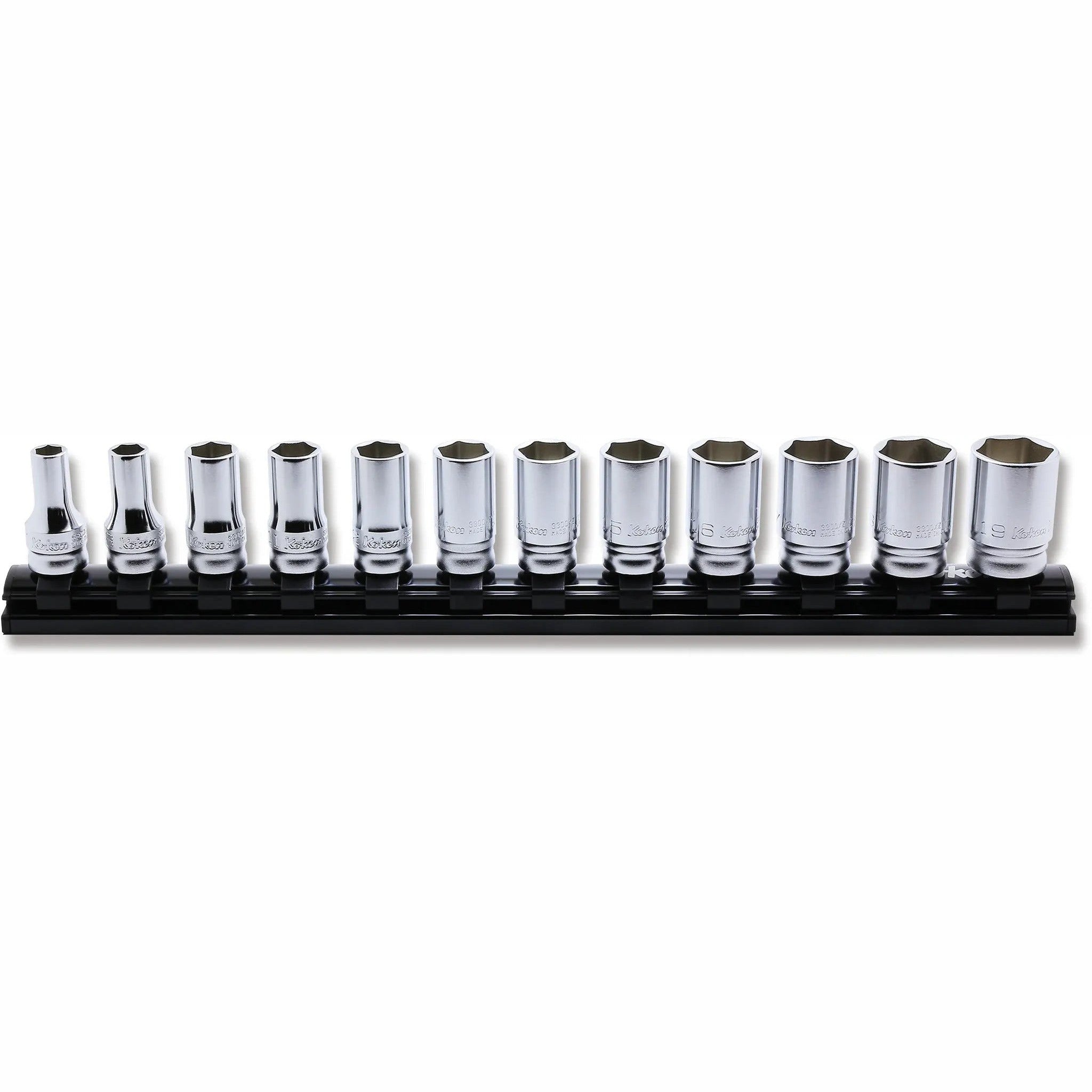 Koken RS3300XZ/12 3/8 Sq. Dr. Socket set 7-19mm 6 point 300mm Z-series 12 pieces