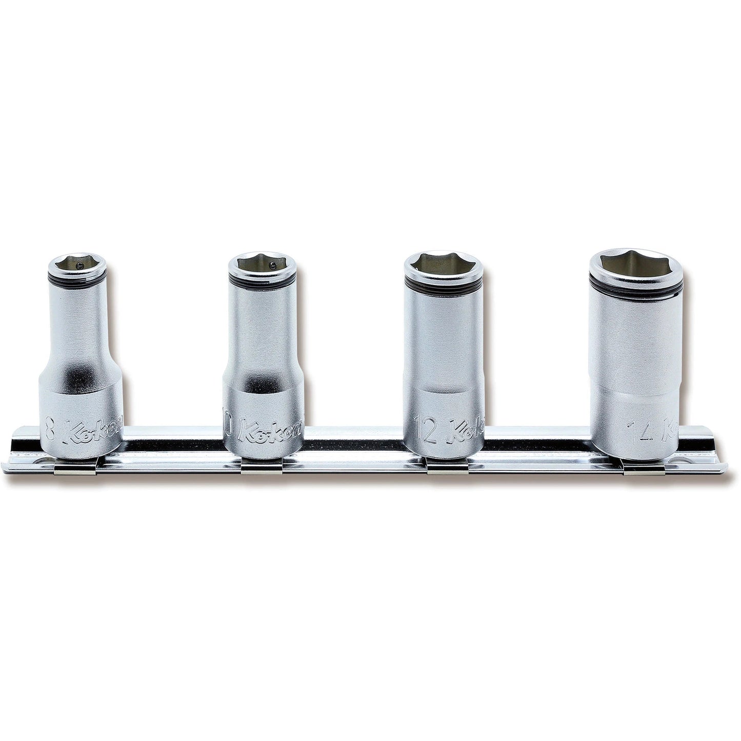 Koken RS3350X/4 - 3/8 Sq. Dr. Semi-Deep NUT GRIP Socket Set, 8mm-14mm - 4 pieces