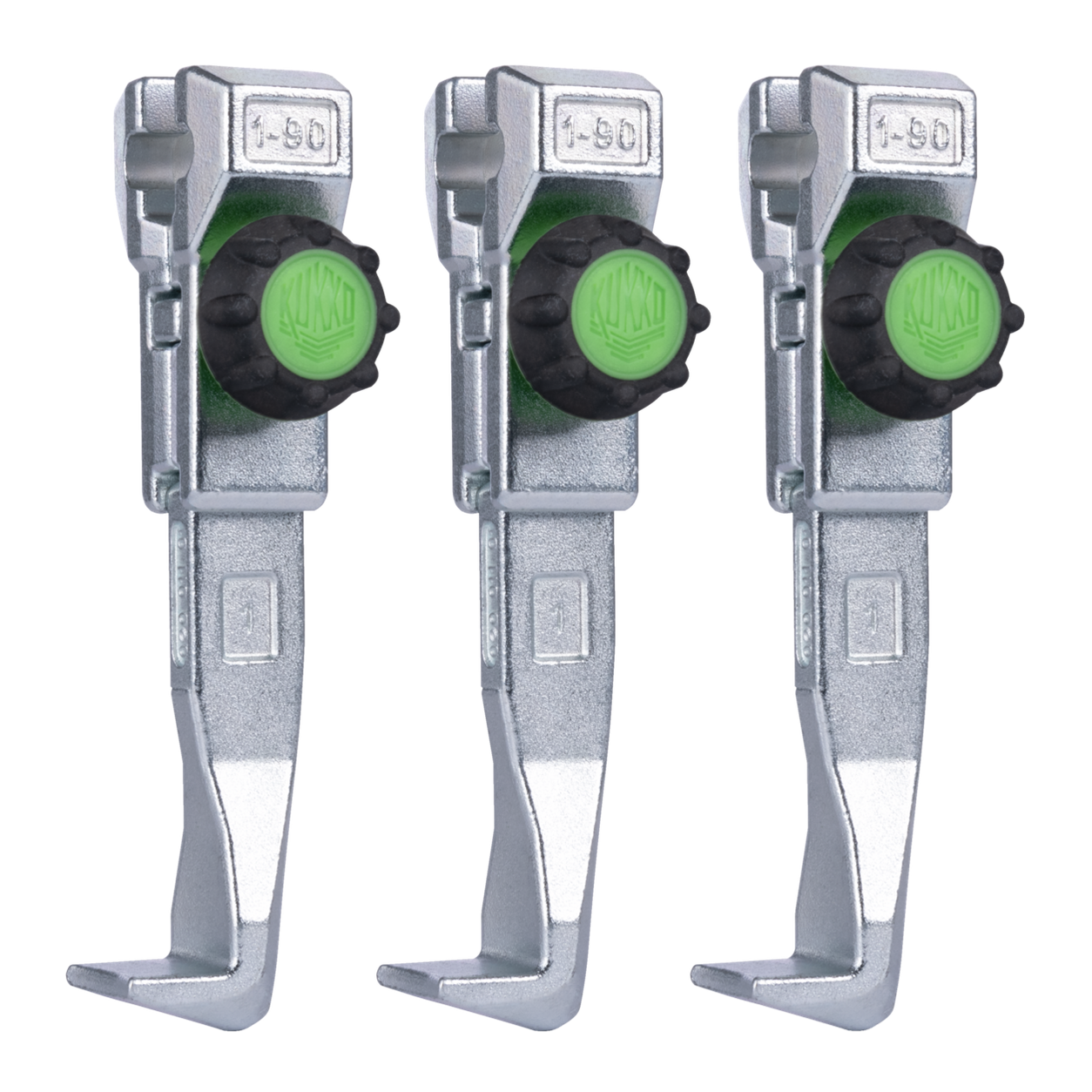 Kukko 1-92-Sx - Quickly adjustable standard jaws set, total length 132 mm