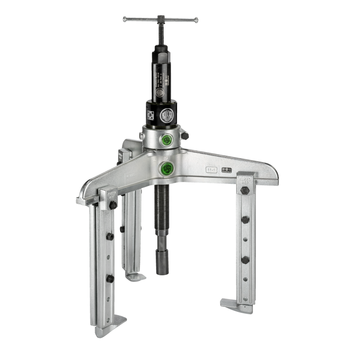 Kukko 11-1-BV - Extra strong, 3-arm universal puller 520 x 300-500 mm with adjustable clamping depth and grease-hydraulic spindle
