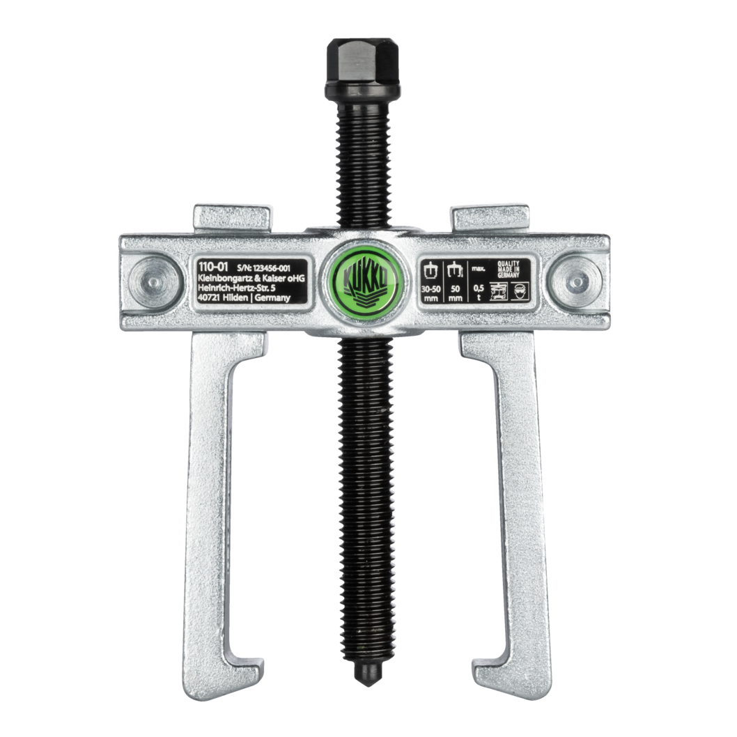 Kukko 110-01 - 2-arm universal puller "Techno" 50 x 50 mm with safety pin