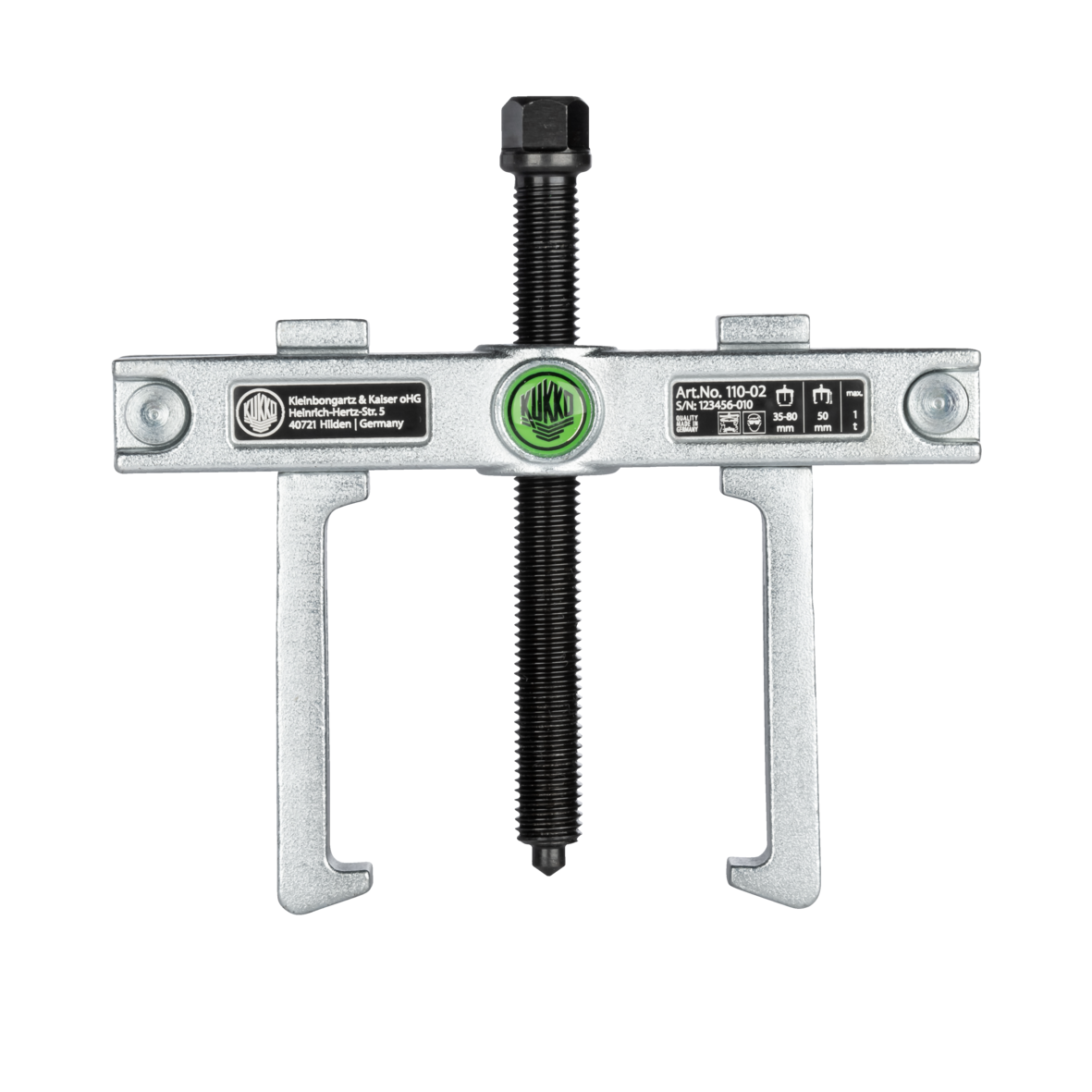 Kukko 110-1 - 2-arm universal puller "Techno" 100 x 100 mm with safety pin
