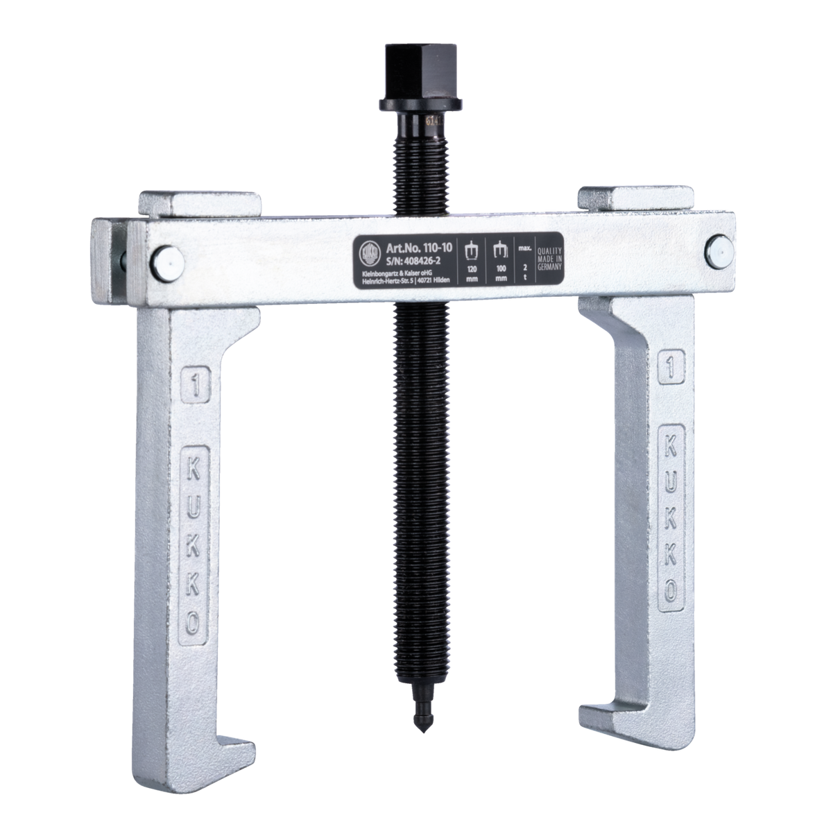 Kukko 110-10 - 2-arm universal puller "Techno" 120 x 100 mm with safety pin