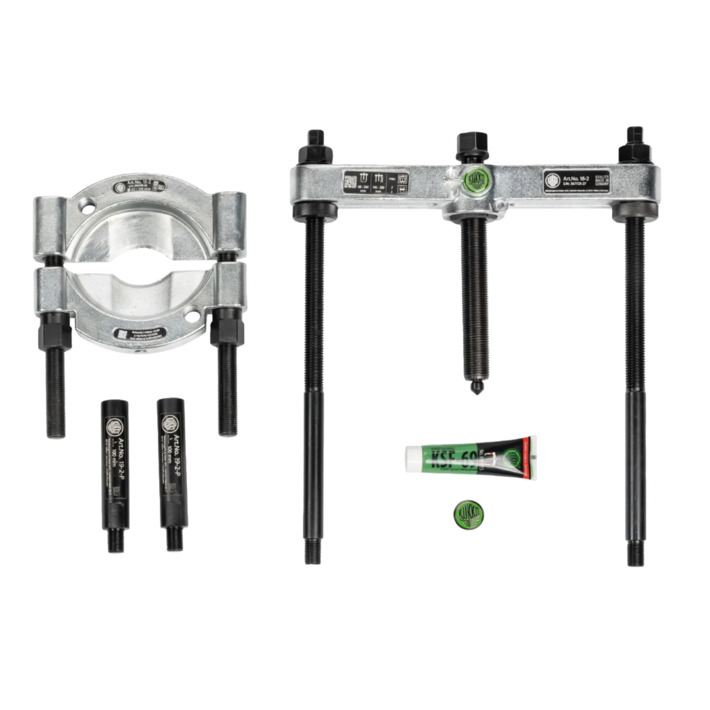 Kukko 15-B | 4-Piece Separator Set with Separating Diameter 22 mm - 115 mm & Reach 350 mm