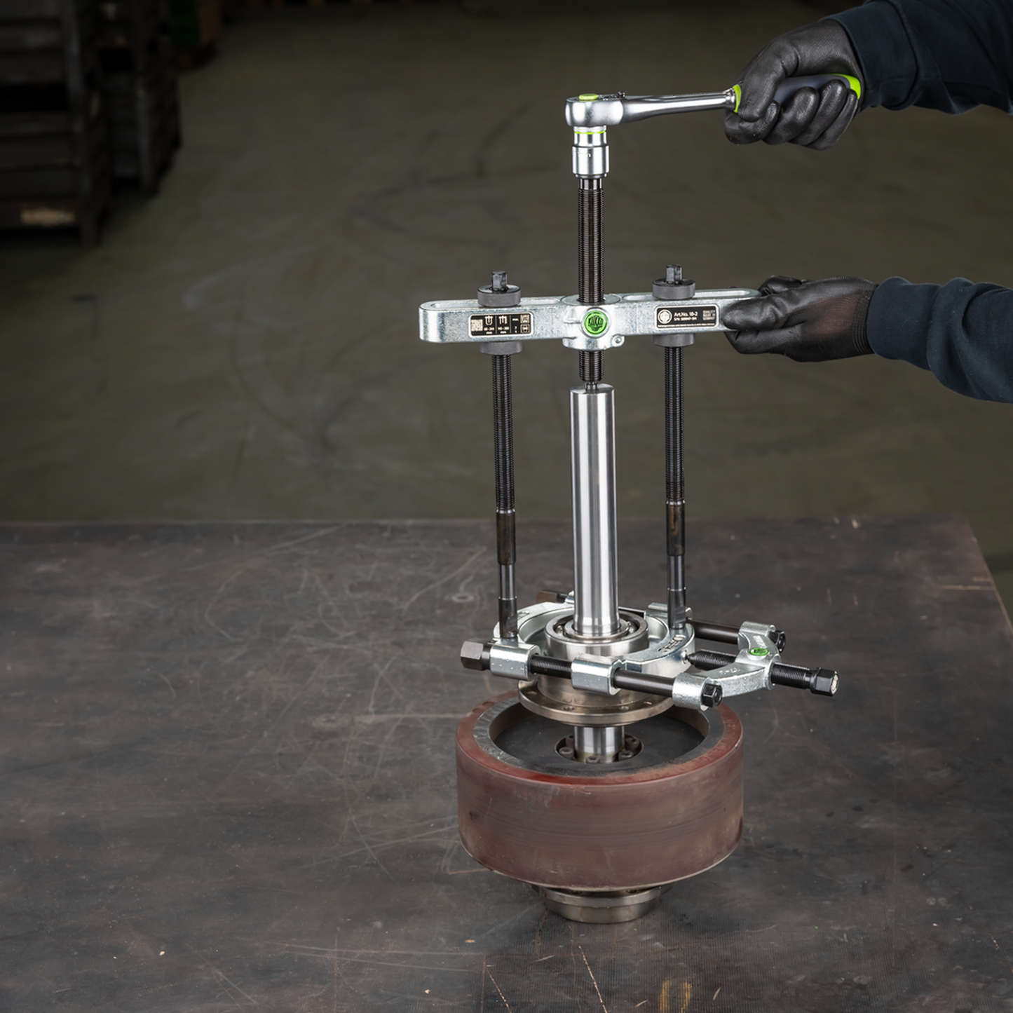 Kukko 17-B | 4-Piece Separator Set with Quick-Release Pressure Spindle Ø 22-115 mm/350 mm