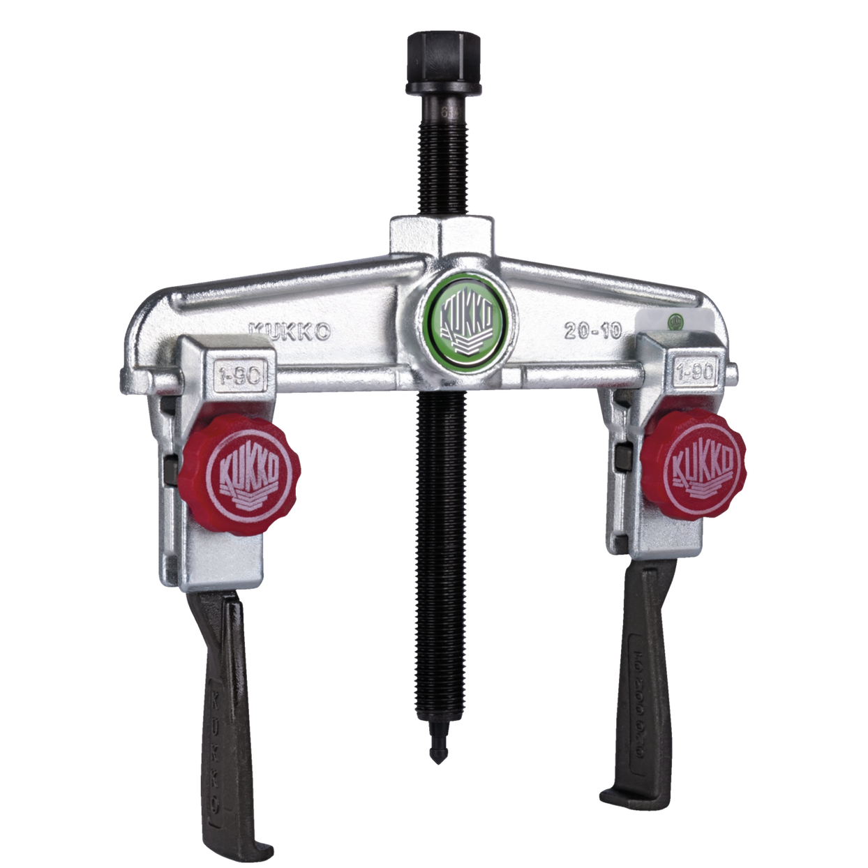 Kukko 20-10+S-T - 2-arm universal puller 120 x 100 mm with extremely narrow, quick-adjustable trigger hooks