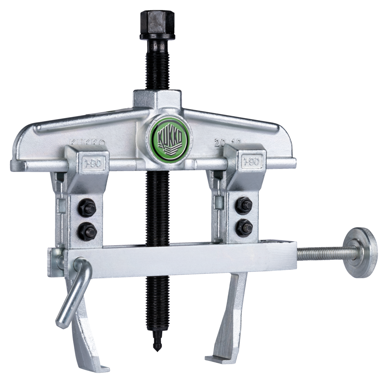 Kukko 20-10-V - 2-jaw puller for gearbox gears for VW/Audi clutch-transmission combination, up to 120 mm spread, 100 mm reach