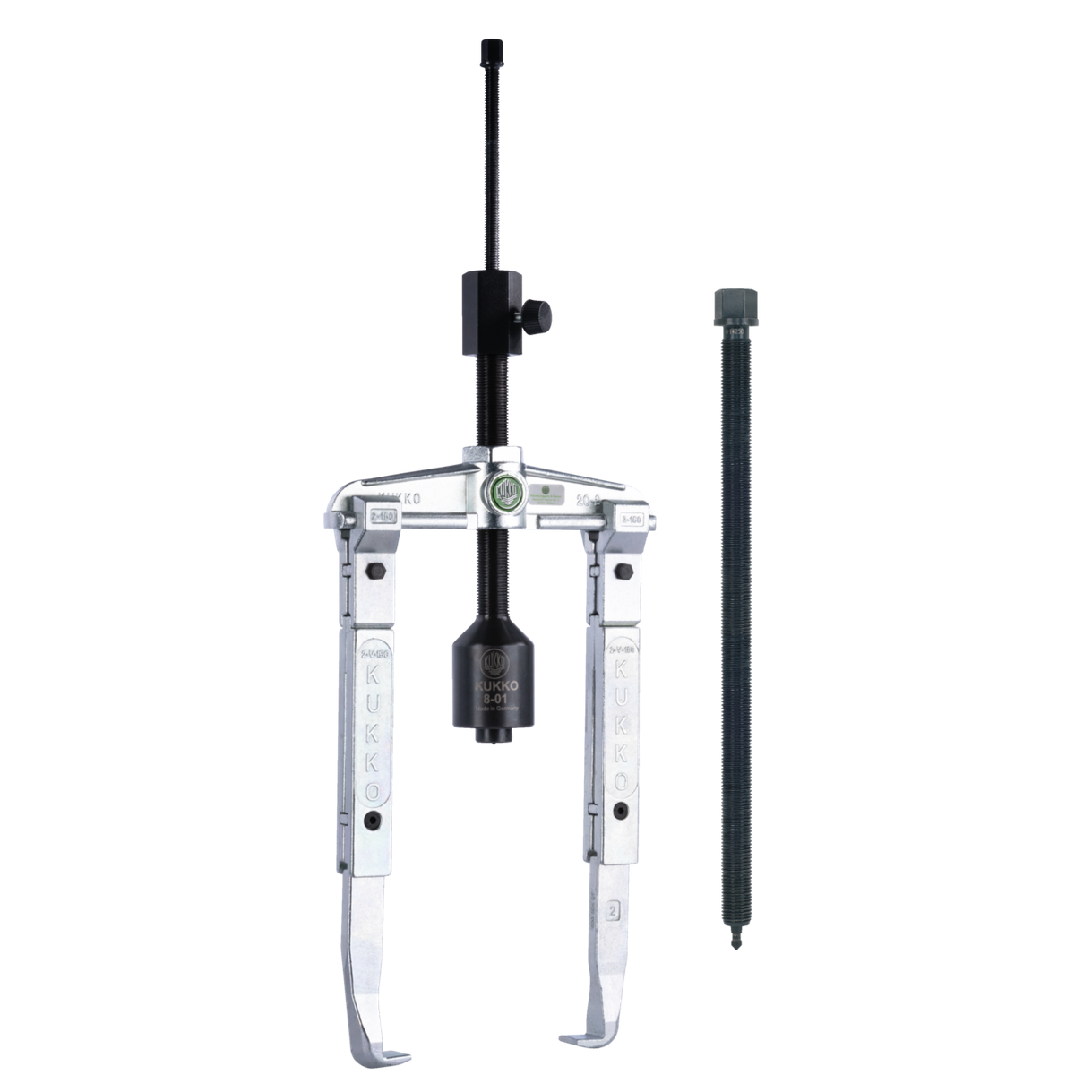 Kukko 20-2-3-B - 2-arm universal puller 160 x 300 mm with extended puller hook and grease hydraulic spindle