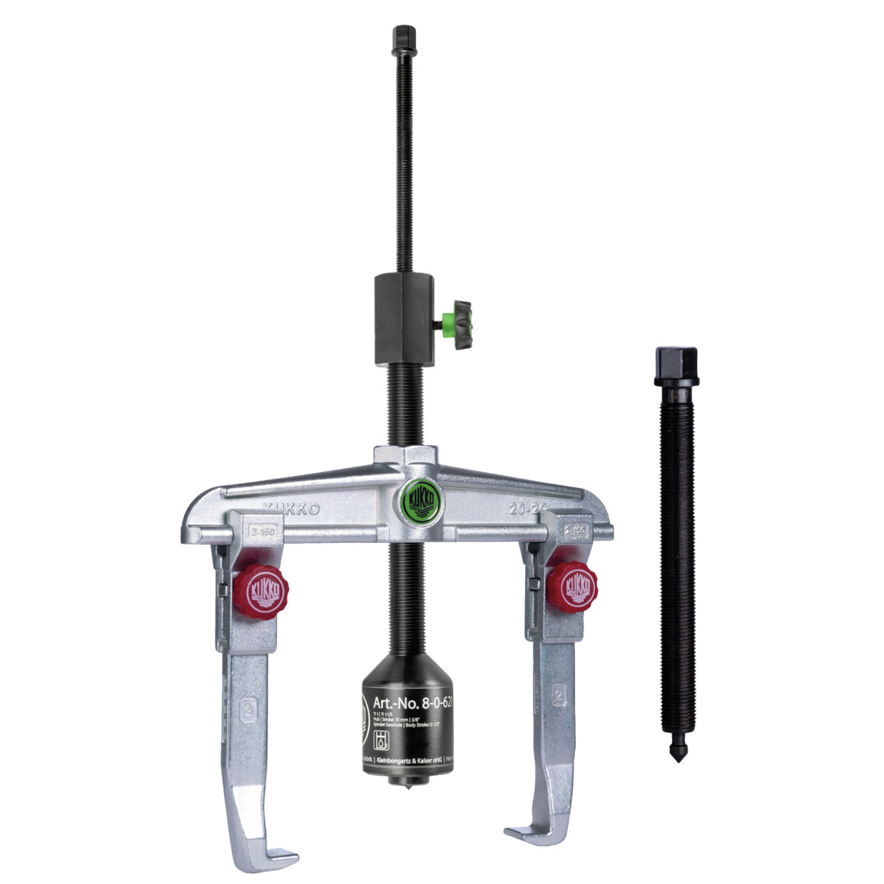 Kukko 20-3+B - 2-arm universal puller 250 x 200 mm with quick-adjustable puller hook and grease-hydraulic spindle