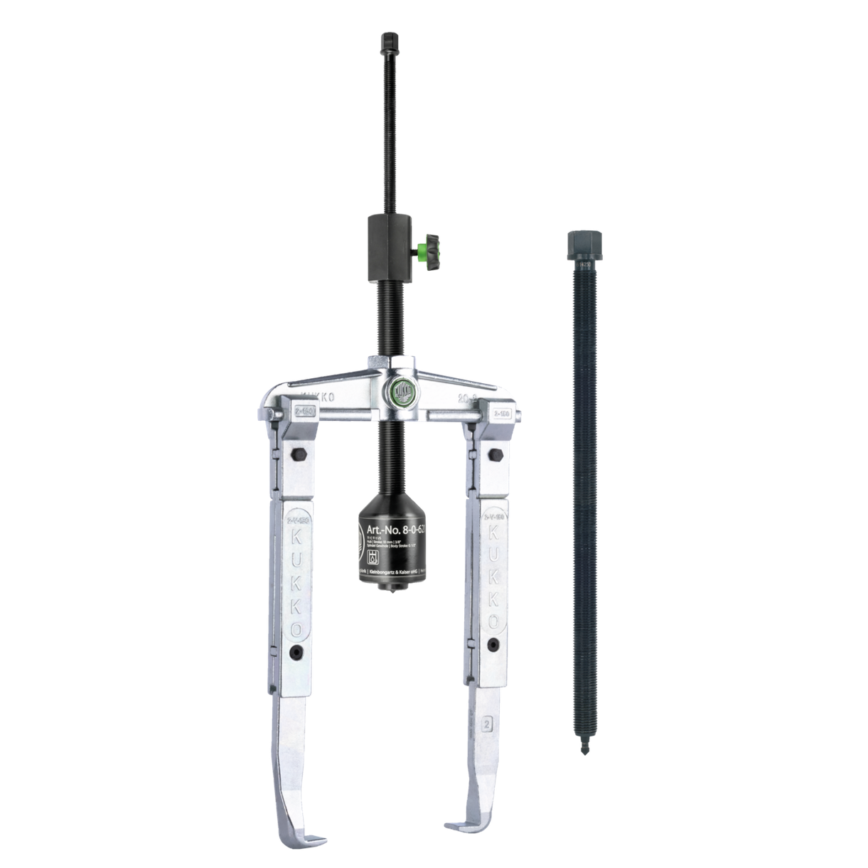 Kukko 20-3-B - 2-arm universal puller 250 x 400 mm with adjustable puller hook and grease hydraulic spindle