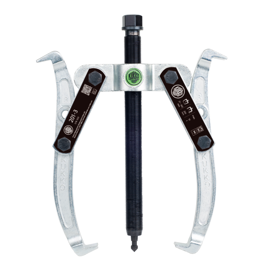 Kukko 201-3 - 2-armed lug puller 300 x 260 mm with oscillating and reversible puller legs
