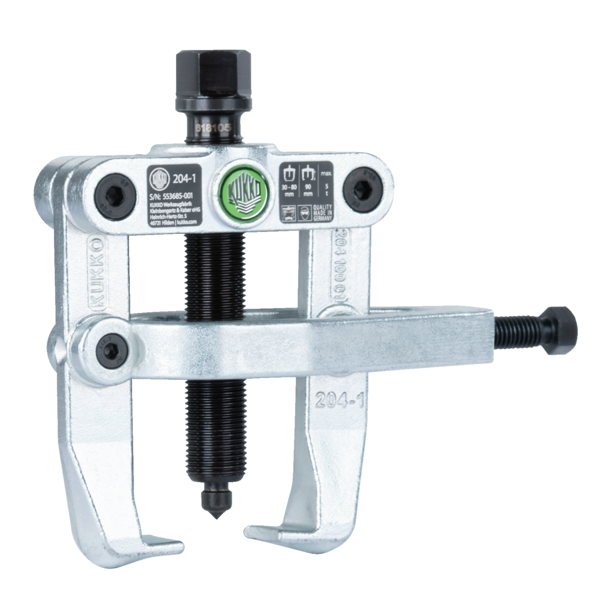 Kukko 204-1 - 2-arm bearing puller 80 x 90 mm with side clamp