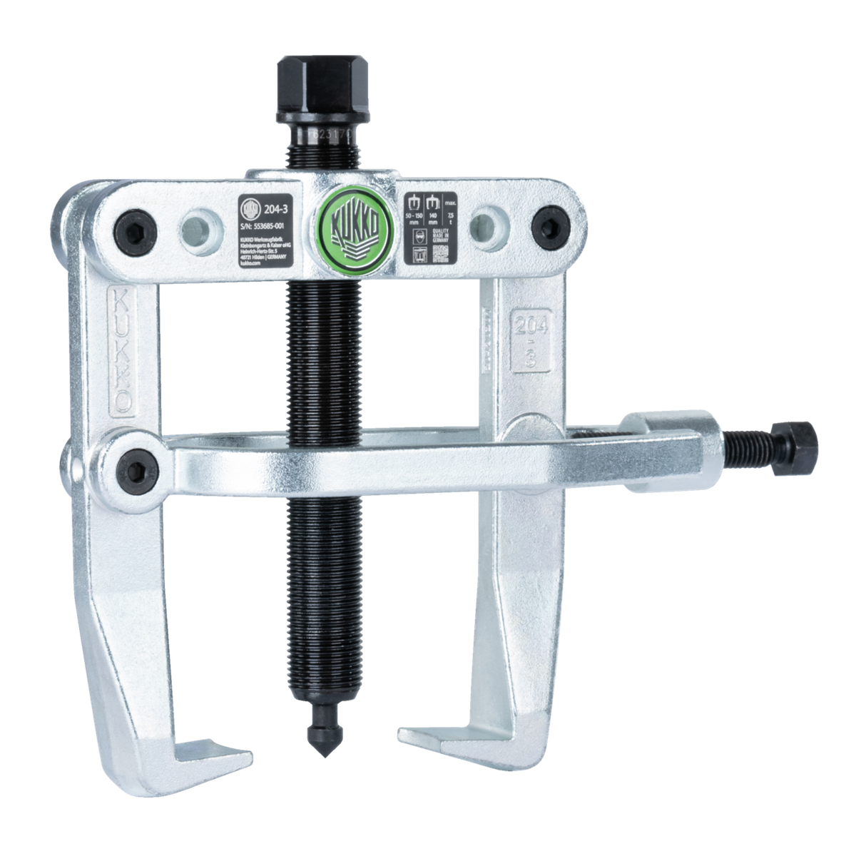 Kukko 204-3 - 2-arm bearing puller 150 x 140 mm with side clamp