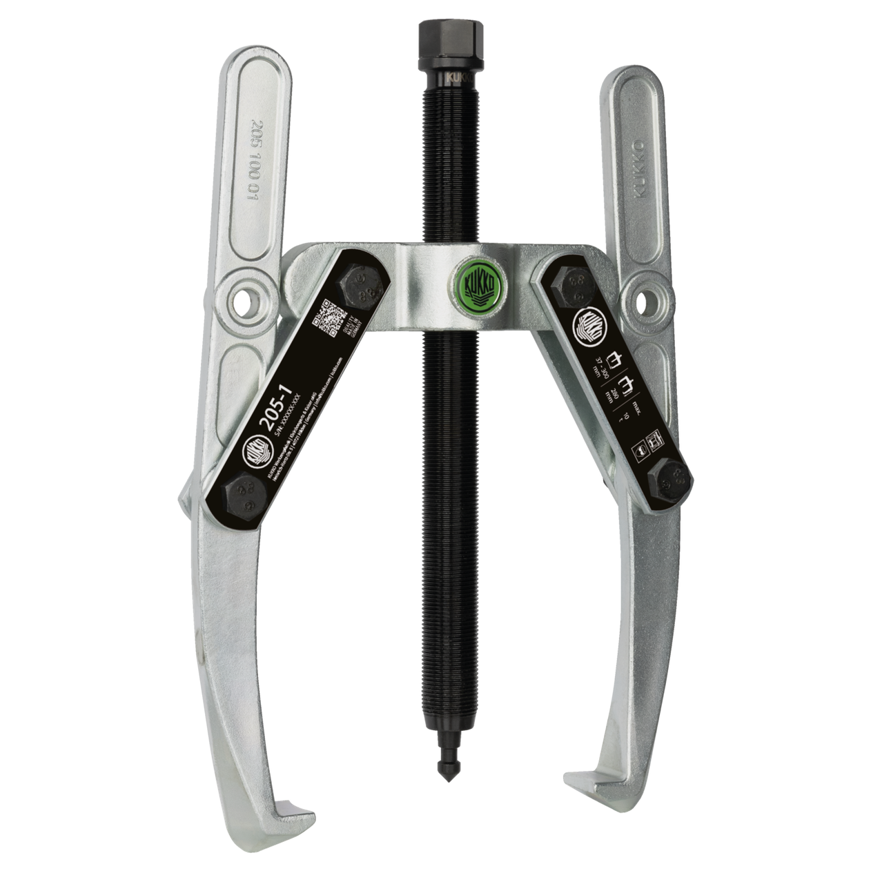 Kukko 205-1 - Heavy duty, 2-armed lug puller 300 x 280 mm with oscillating and height-adjustable puller legs