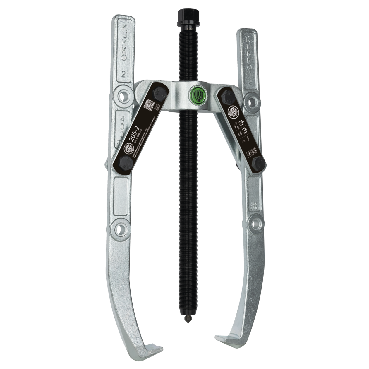Kukko 205-2 - Heavy-duty, 2-armed lug puller 400 x 400 mm with oscillating and height-adjustable puller legs