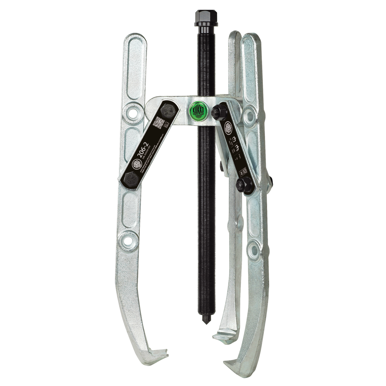 Kukko 206-2 - Heavy-duty, 3-armed lug puller 400 x 400 mm with oscillating and height-adjustable puller legs