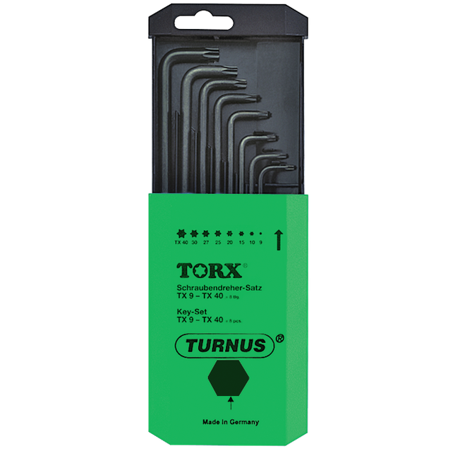Kukko 211T505 - Tamper-TX-Allen Key Set, Key Size 9, 10, 15, 20, 25, 27, 30, 40