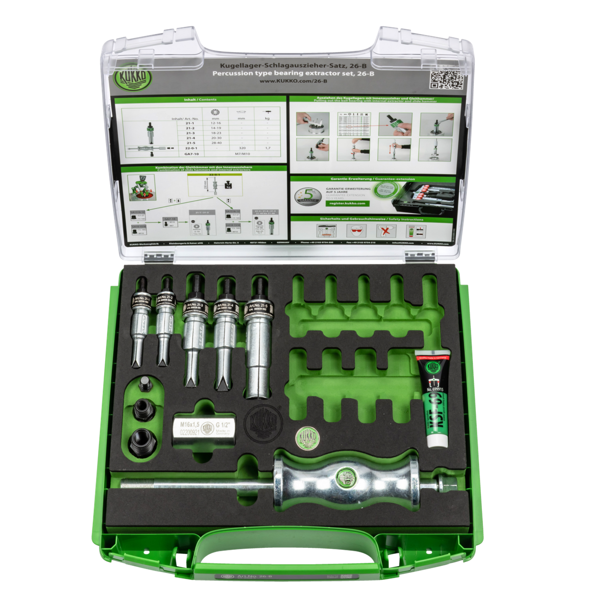 Kukko 26-B - Internal Pull-Out Set ¯ 12-40 mm for Impact Actuation