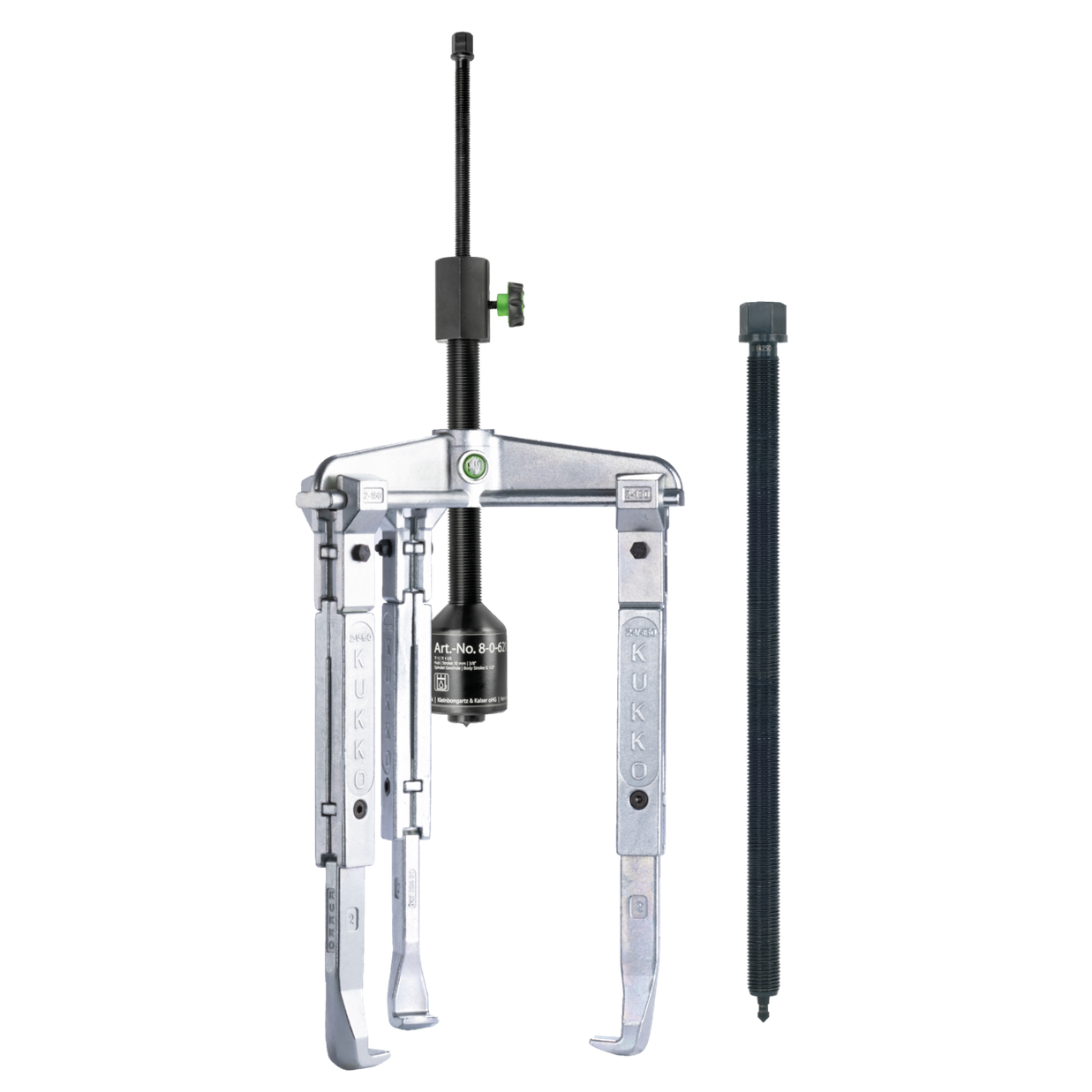Kukko 30-30-B - 3-arm universal puller 375 x 200 mm with adjustable puller hook and grease hydraulic spindle