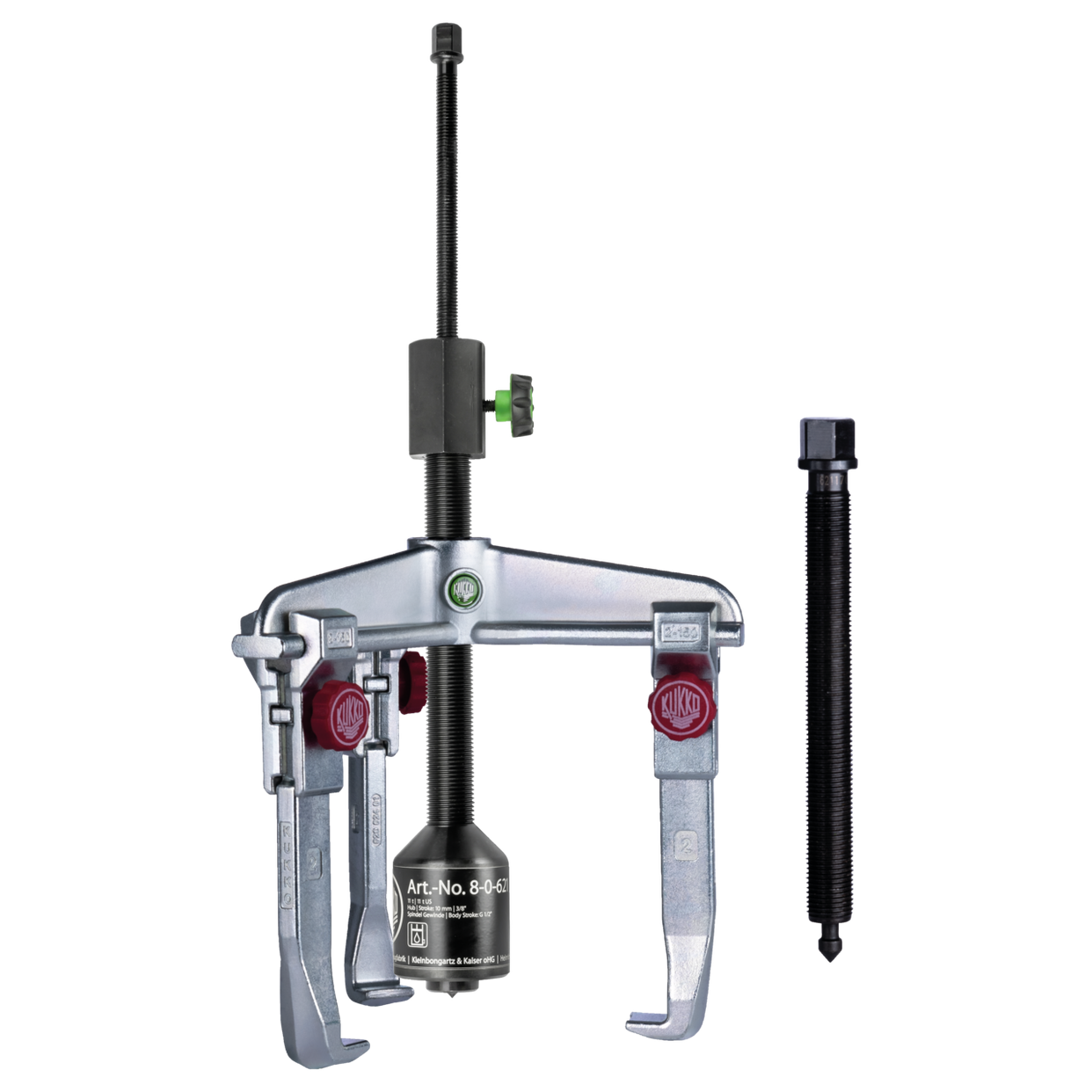 Kukko 30-30+B - 3-arm universal puller 375 x 200 mm with quick-adjustable puller hook and grease-hydraulic spindle