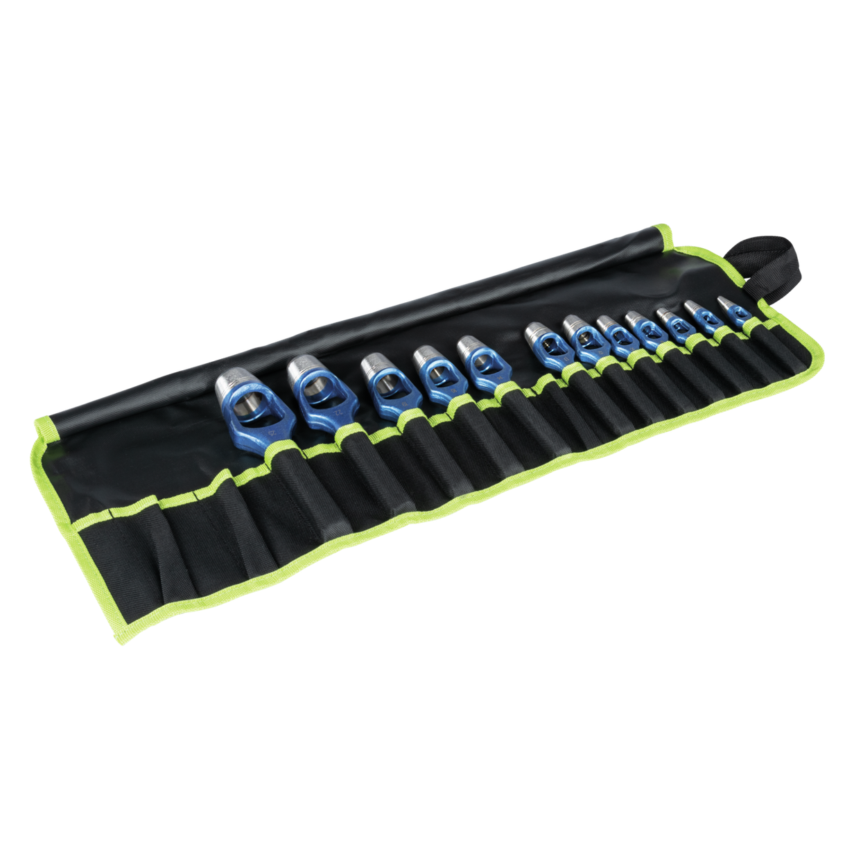 Kukko 326-120 - Henkellocheisen set _ 3, 5, 6, 8, 10, 12, 13, 14, 16, 19, 22, 25 mm in a plastic roll bag