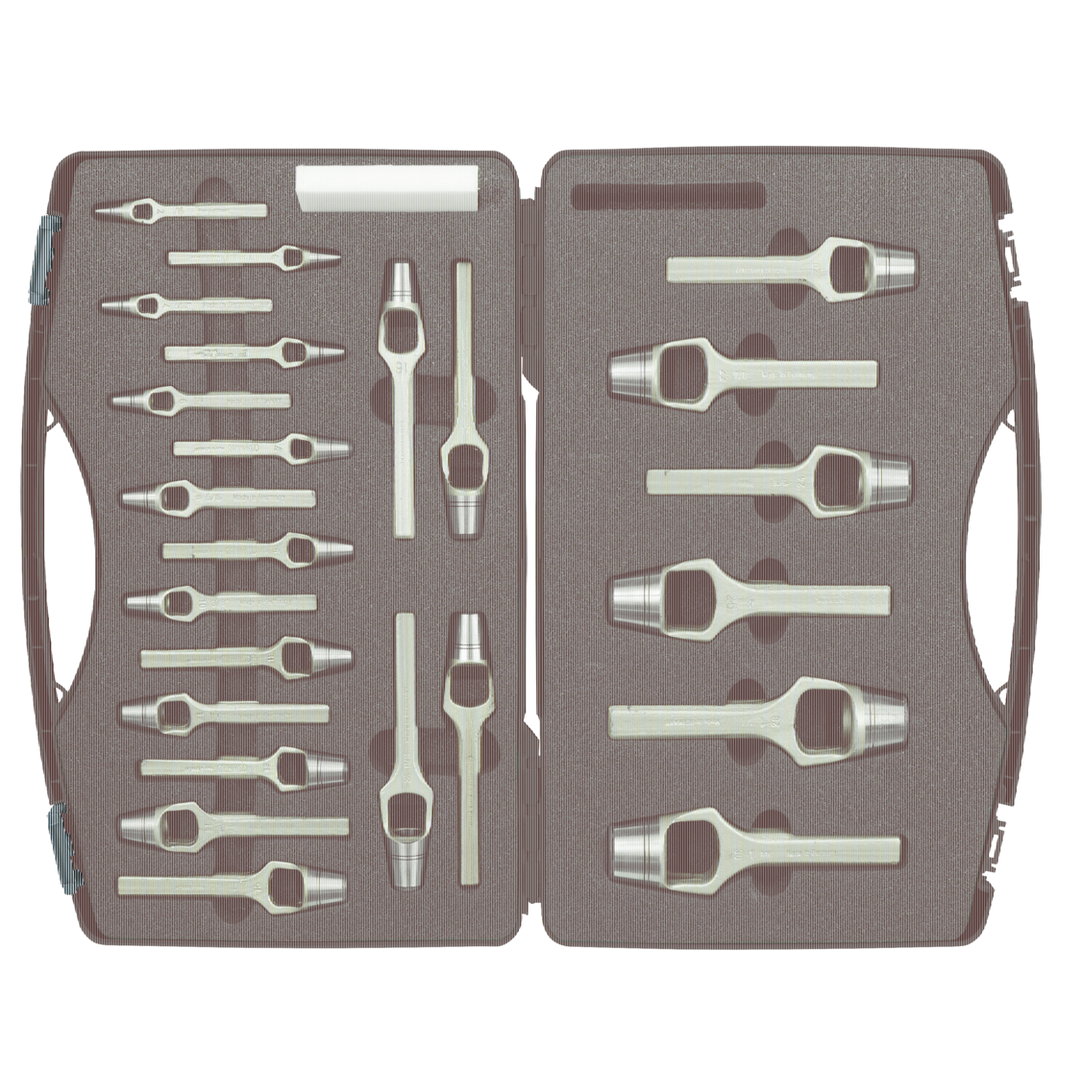 Kukko 326-230 - 24-piece Henkellocheisen set _ {Total length of tools set mm } mm with plastic plate in plastic case