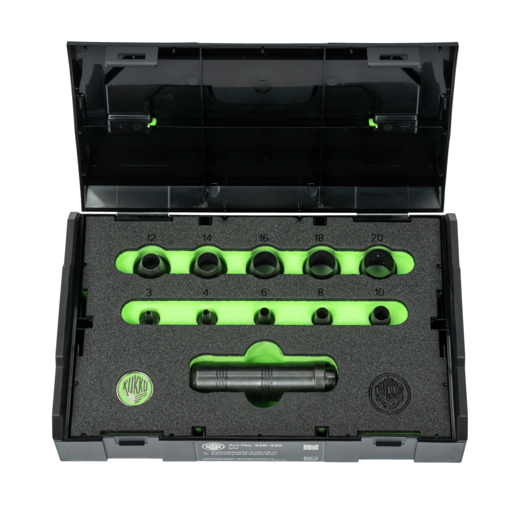 Kukko 326-320 - Ring Stamping Tool Set, 11-piece, 3-20 mm