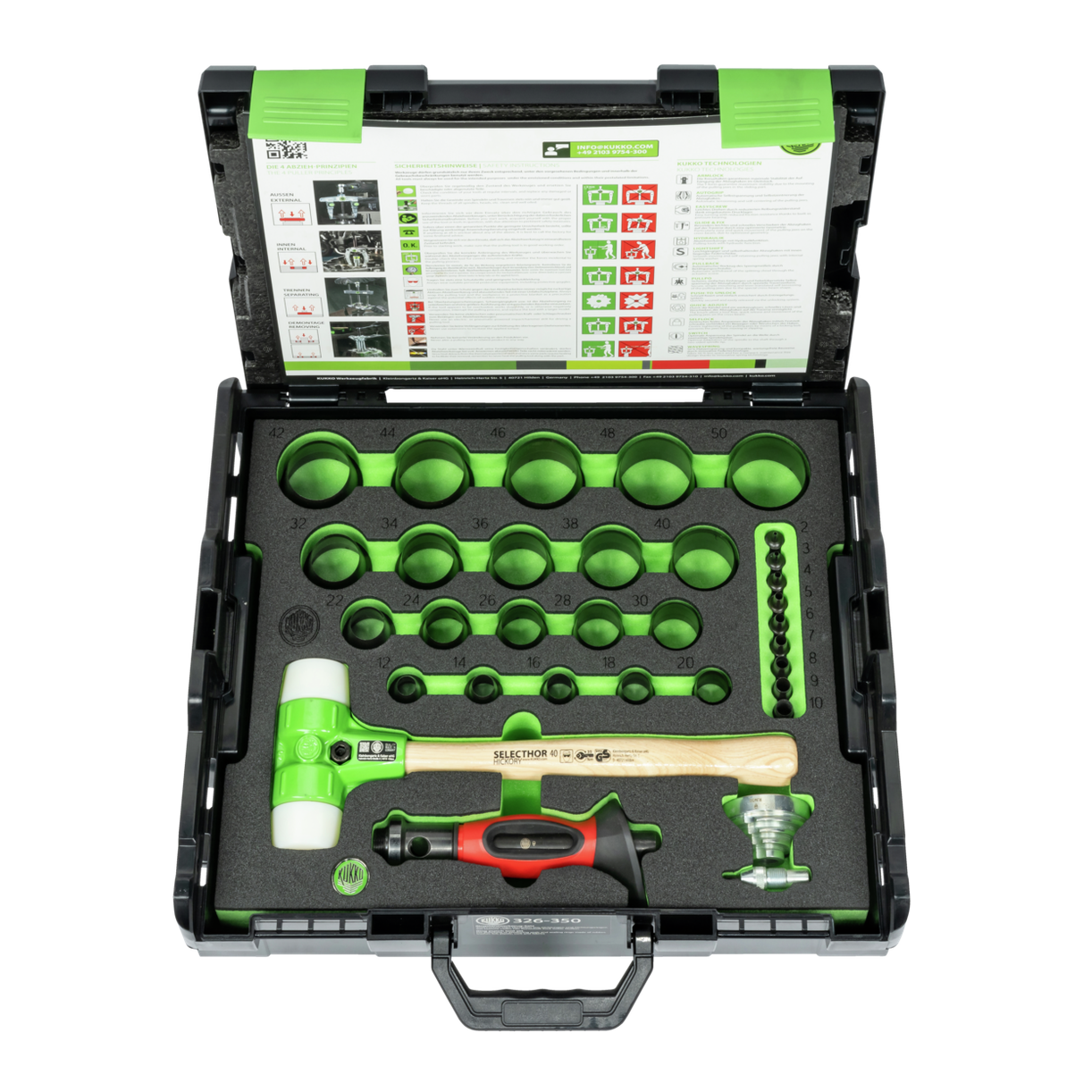 Kukko 326-350 - Ring Punch Tool Set, 33-piece, 2-50 mm