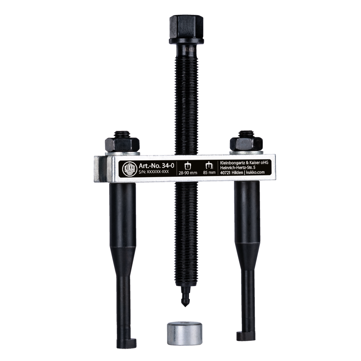 Kukko 34-0 - Steering wheel puller for steering wheels with large puller slots