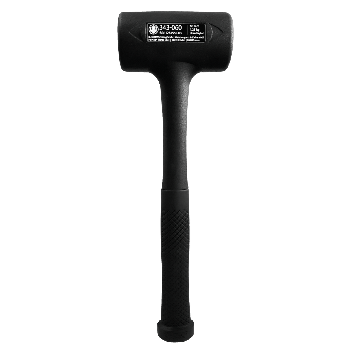 Kukko 343-060 - Shockproof soft-face hammer made of nitrile rubber 60 mm
