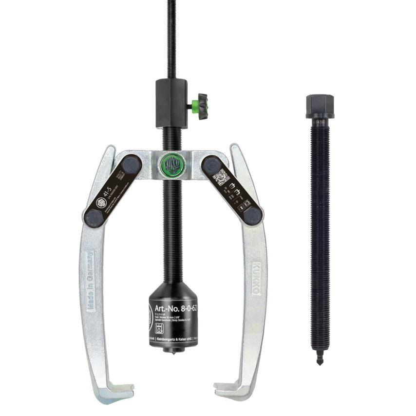 Kukko 41-5-B - 2-arm universal puller 180 x 200 mm with swivel puller legs and grease hydraulic spindle
