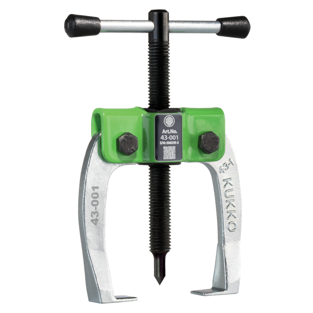 Kukko 43-0-1 - Handy 2-jaw puller with force-amplifying, self-centering, narrow puller jaws, up to 60 mm spread, 50 mm reach