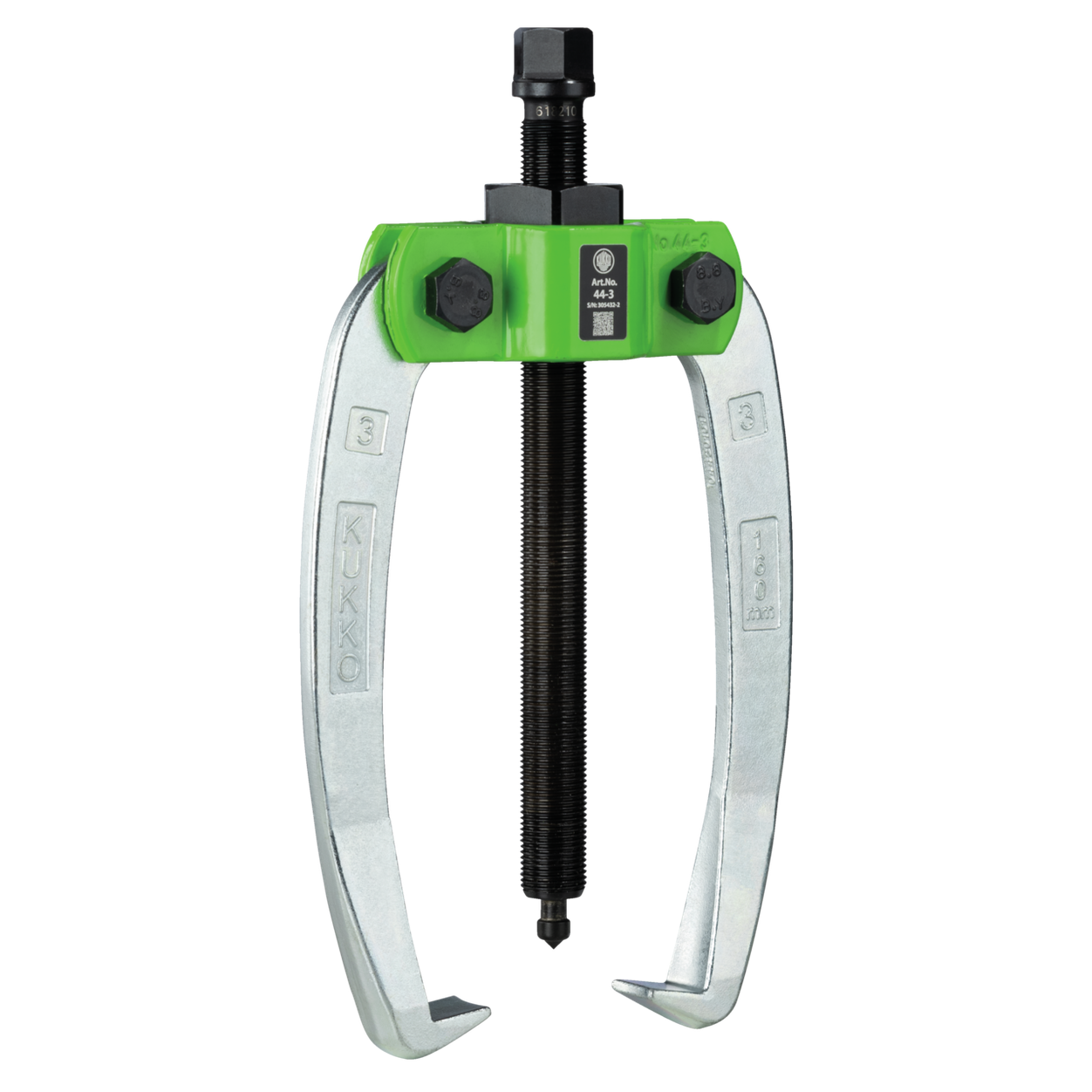 Kukko 44-3 - Handy, 2-arm industrial puller 160 x 160 mm with power-transmitting and self-centering puller legs
