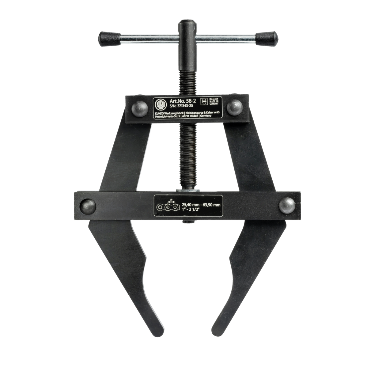 Kukko 58-2 - Clamp with a spread of 25,4 mm - 63,5 mm