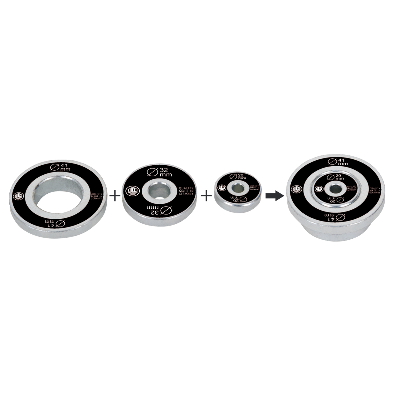 Kukko 600-17 - Universal Pressure Piece Set 3-piece ¯ 20, 32, 41 mm