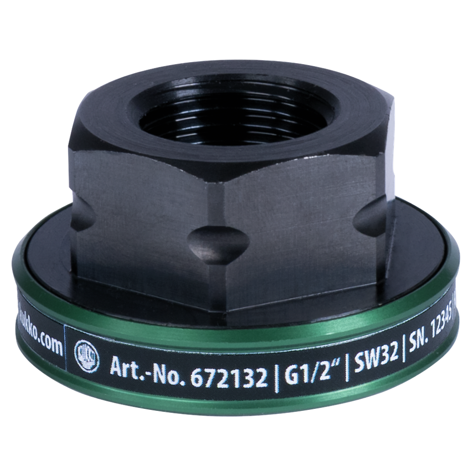 Kukko 671519 - Power nut with a diameter of 30 mm, key width of 19 mm, thread size of M15