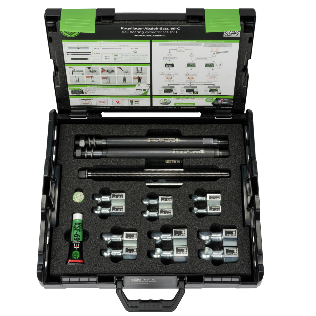 Kukko 69-C - Universal Ball Bearing Puller Set for large bearings ¯