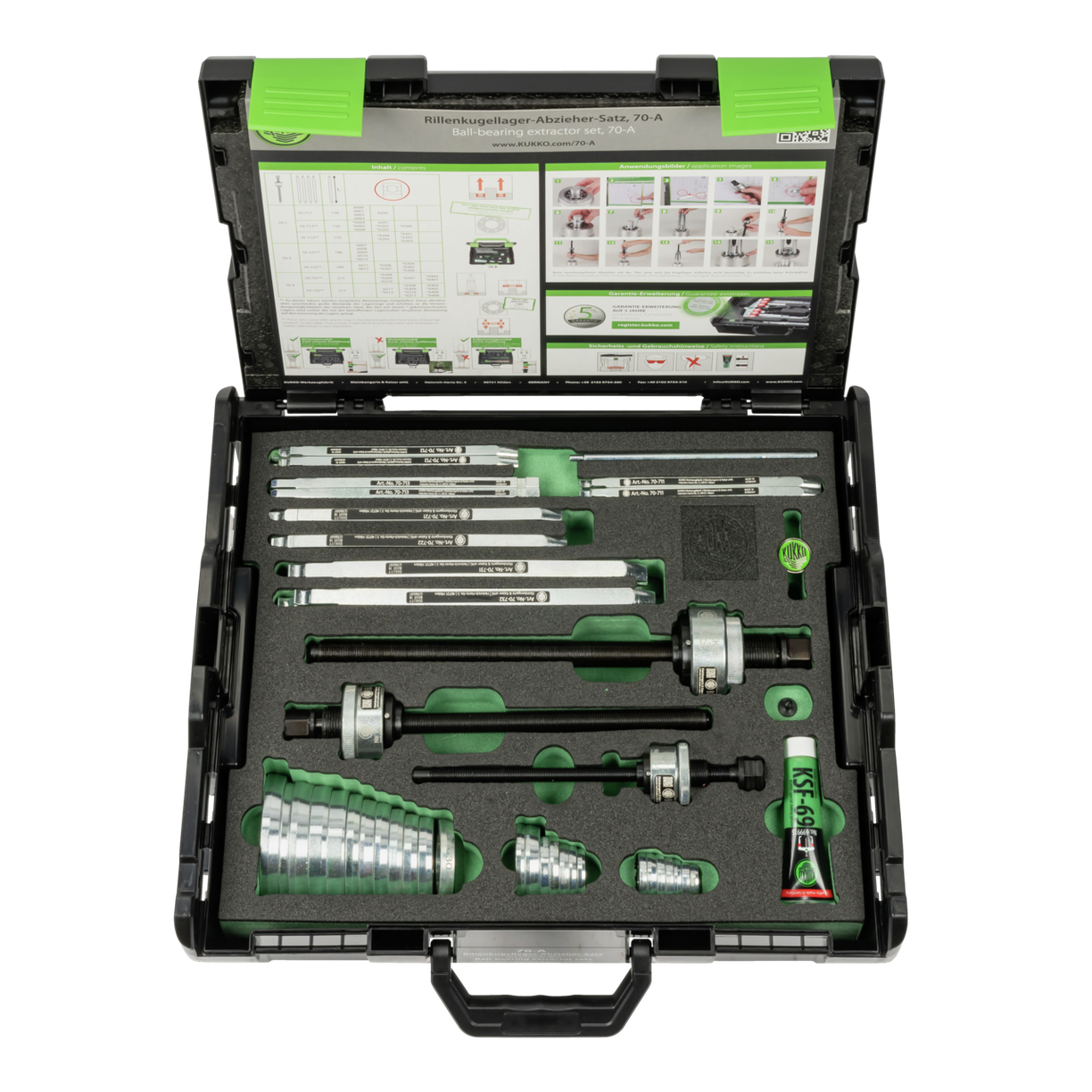 Kukko 70-A - Puller sets for small and medium ball bearings