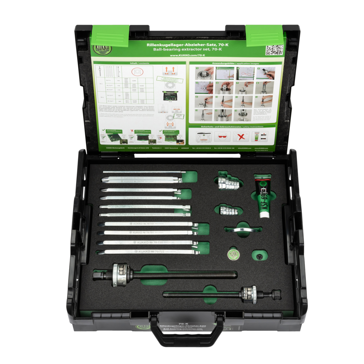Kukko 70-K - Puller sets for small ball bearings