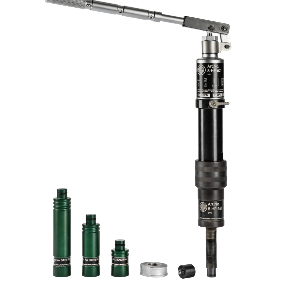 Kukko 8-HP-623 - Hydraulic spindle with hand lever operation, up to 6 t tension force thread size