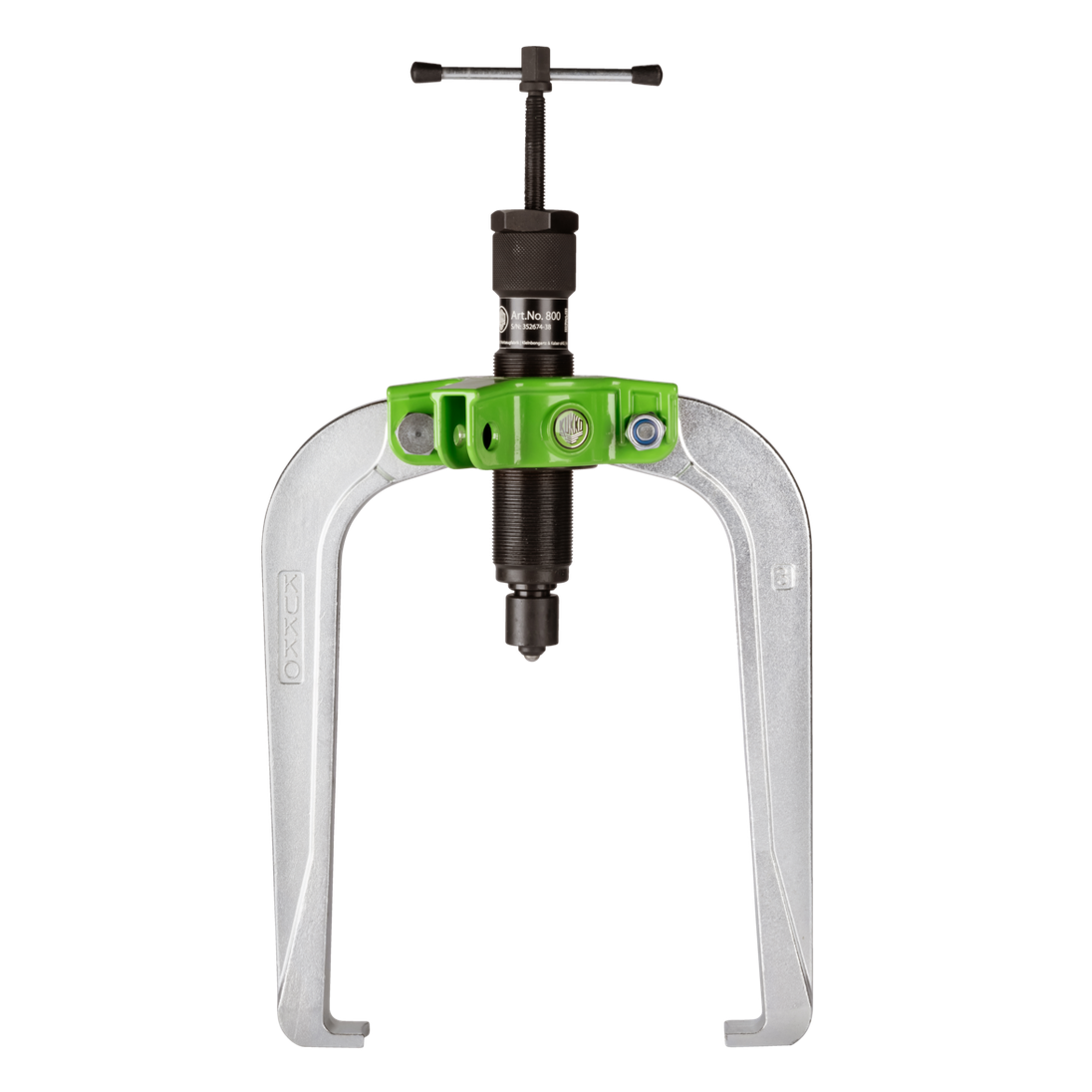 Kukko 844-3-B - Handy, 2-arm pullers 150 x 250 mm with power-transmitting, self-centering puller legs and grease-hydraulic spindle up to 10 t